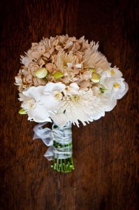 Gold and White Wedding Bouquet
