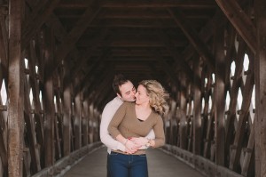 Guelph Engagement Photography Covered Bridge