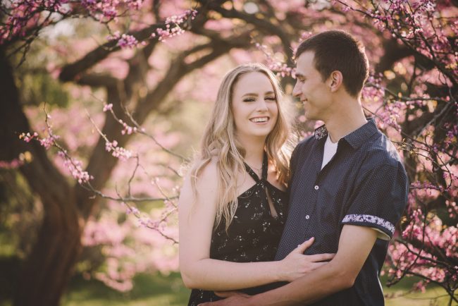 Spring Blossoms Engagement Session Photography Kitchener Toronto Guelph