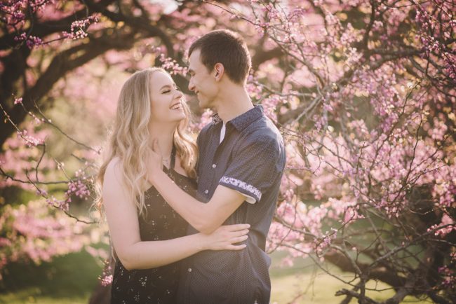 Spring Blossoms Engagement Session Photography Kitchener Toronto Guelph
