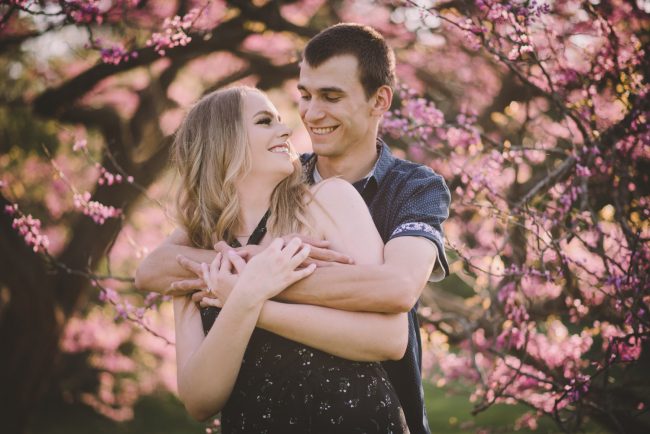 Spring Blossoms Engagement Session Photography Kitchener Toronto Guelph