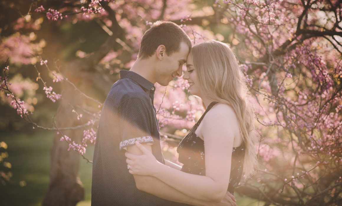 Spring Blossoms Engagement Session Photography Kitchener Toronto Guelph