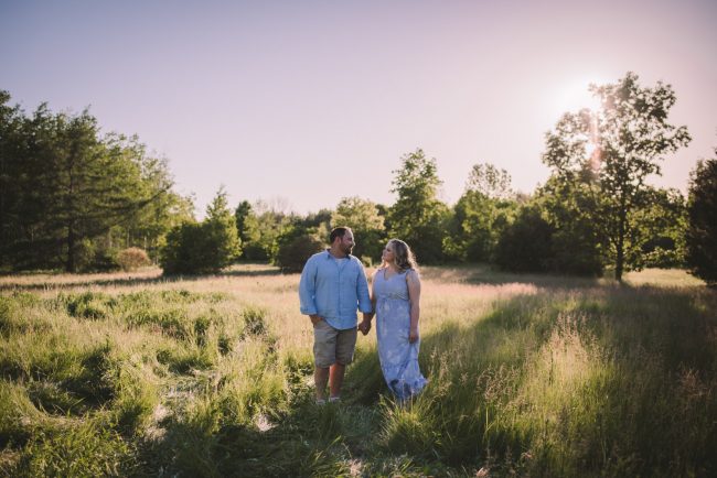 Sunset Engagement Session With Dogs Guelph Kitchener Waterloo Toronto