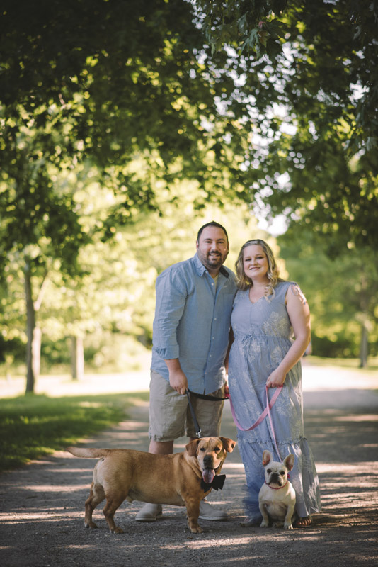 Sunset Engagement Session With Dogs Guelph Kitchener Waterloo Toronto