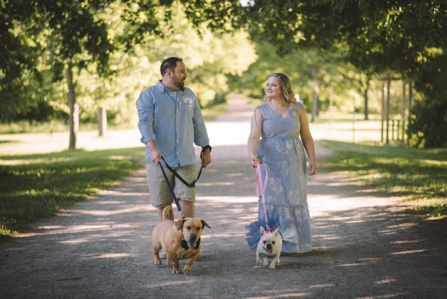 Sunset Engagement Session With Dogs Guelph Kitchener Waterloo Toronto