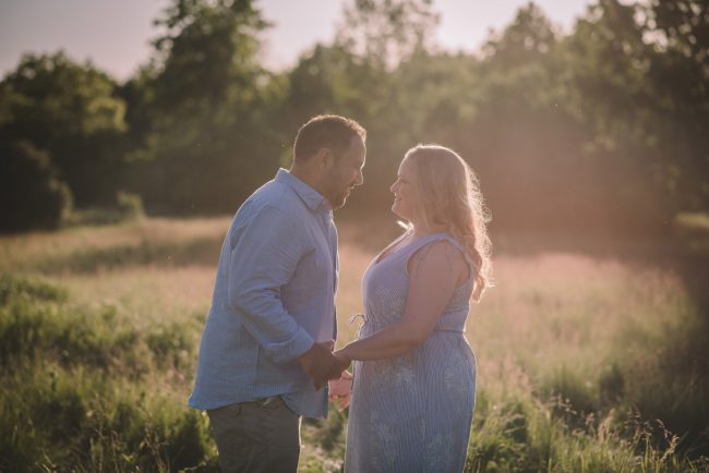Sunset Engagement Session With Dogs Guelph Kitchener Waterloo Toronto