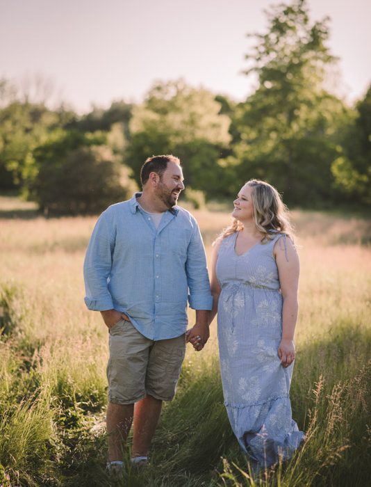 Sunset Engagement Session With Dogs Guelph Kitchener Waterloo Toronto