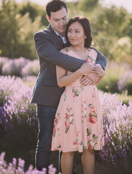 Lavender Farm Engagement Photography