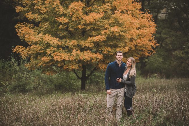 Candid Fall Engagement Photography