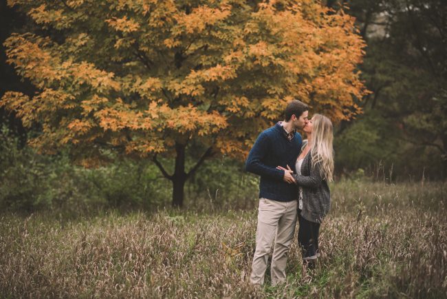 Candid Fall Engagement Photography