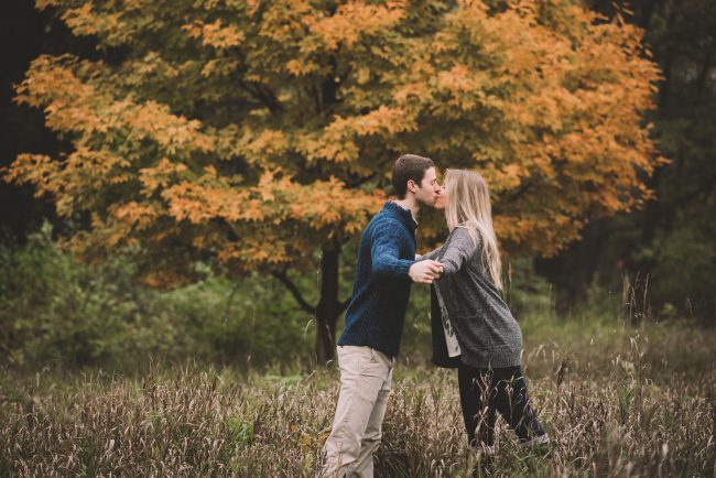 Candid Fall Engagement Photography