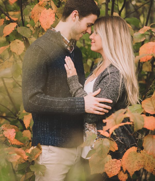 Candid Fall Engagement Photography