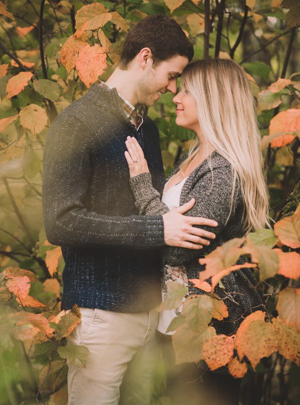 Candid Fall Engagement Photography
