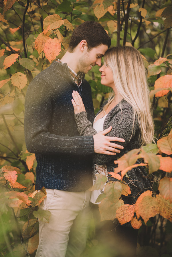 Candid Fall Engagement Photography