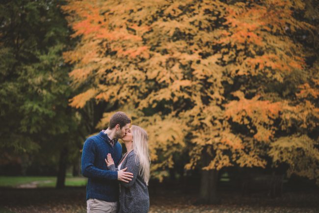 Candid Fall Engagement Photography