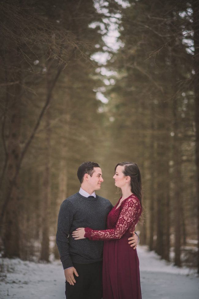 Beautiful Winter Engagement Photoshoot
