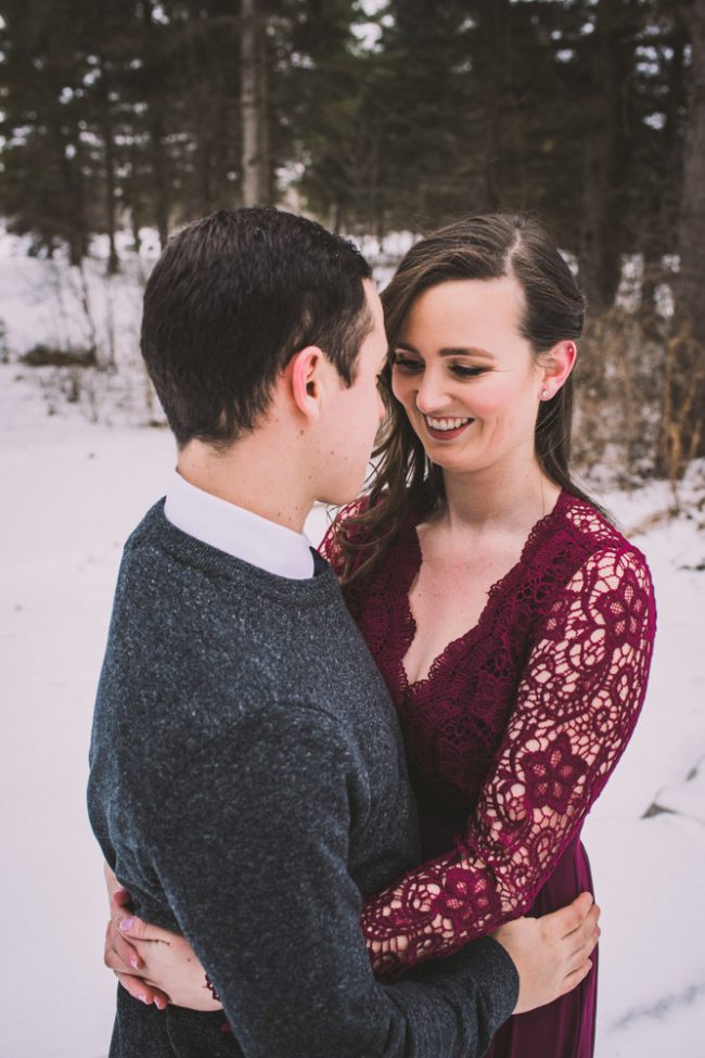 Beautiful Winter Engagement Photoshoot Cambridge Kitchener