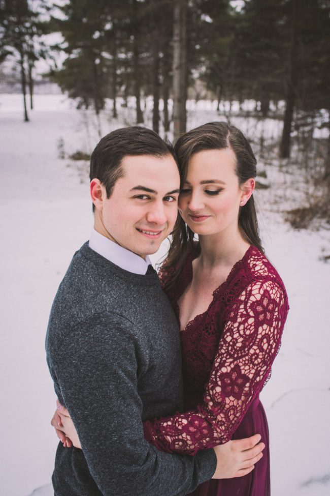 Beautiful Winter Engagement Photoshoot Cambridge Kitchener