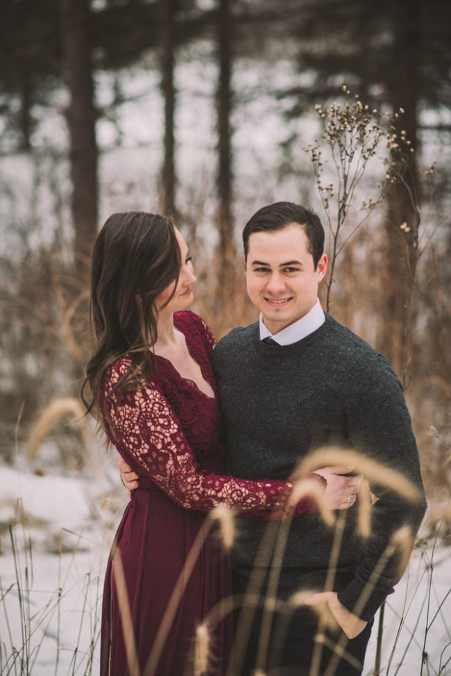 Beautiful Winter Engagement Photoshoot Cambridge Kitchener