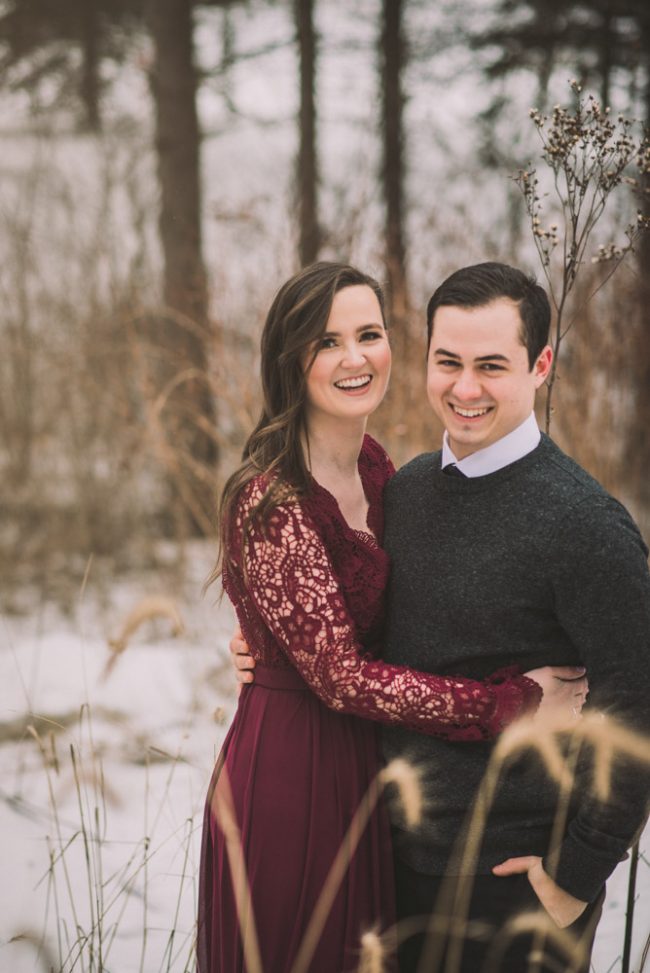 Beautiful Winter Engagement Photoshoot Cambridge Kitchener