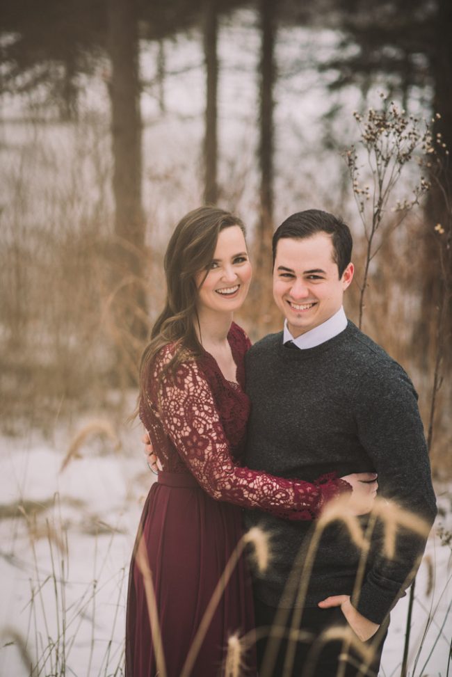 Beautiful Winter Engagement Photoshoot Cambridge Kitchener