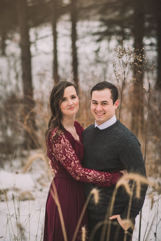Beautiful Winter Engagement Photoshoot Cambridge Kitchener