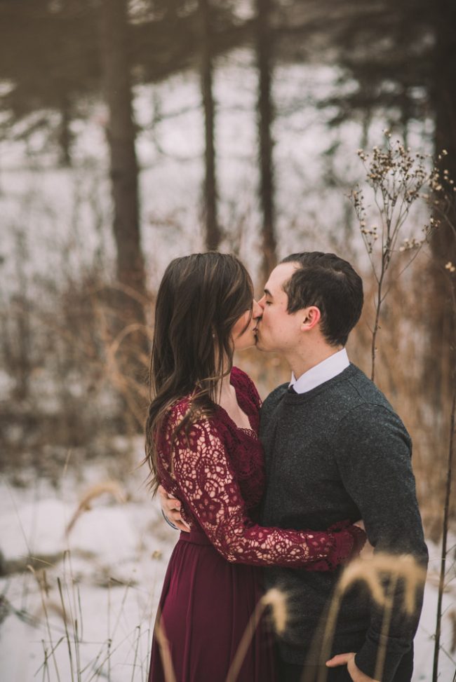 Beautiful Winter Engagement Photoshoot Cambridge Kitchener
