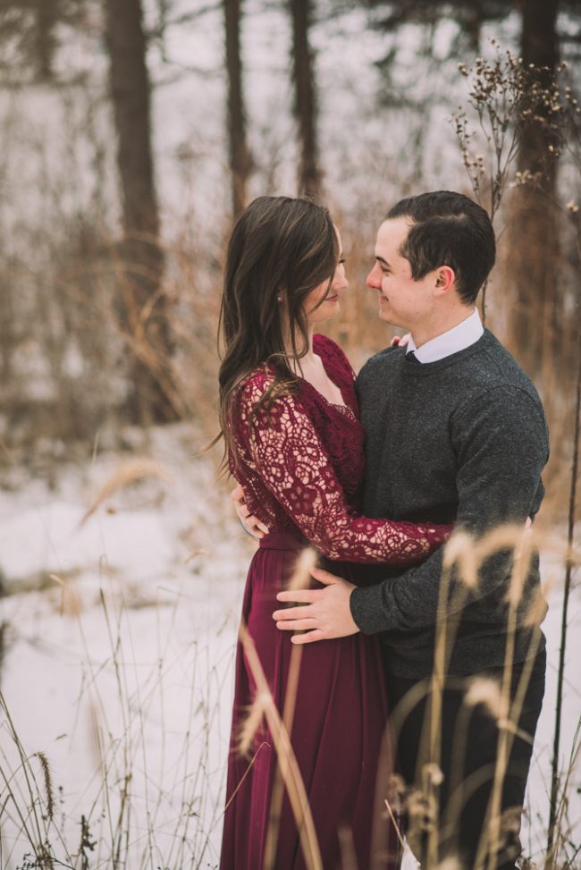 Beautiful Winter Engagement Photoshoot Cambridge Kitchener