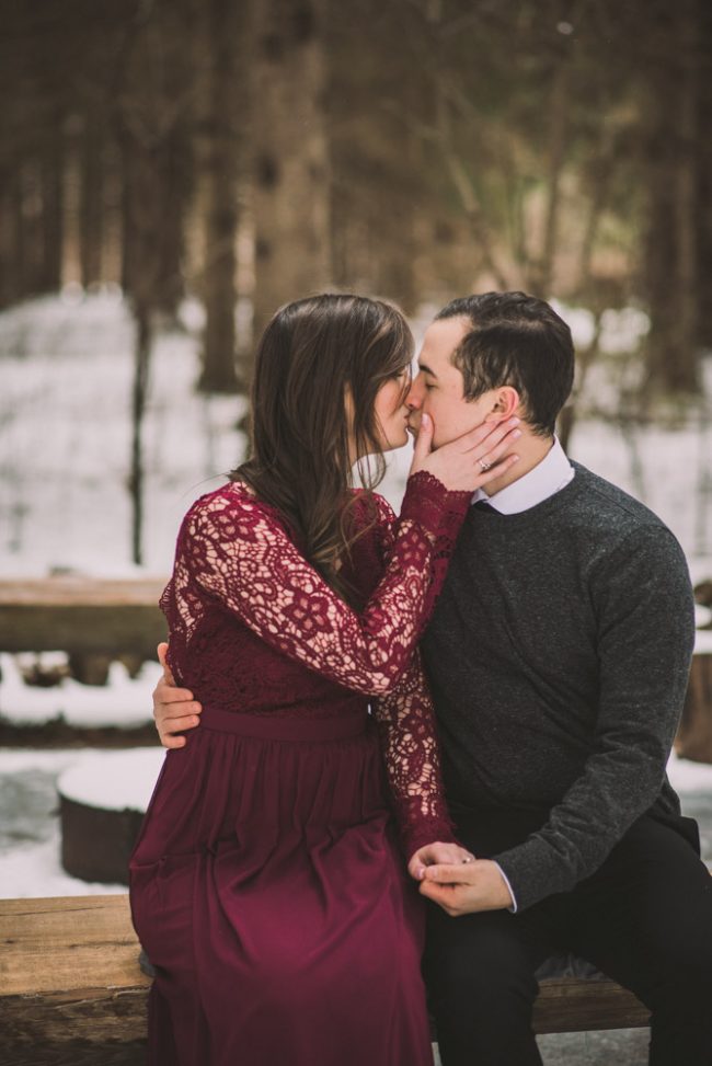 Beautiful Winter Engagement Photoshoot Cambridge Kitchener