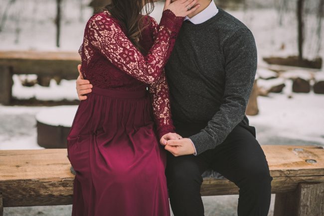 Beautiful Winter Engagement Photoshoot Cambridge Kitchener