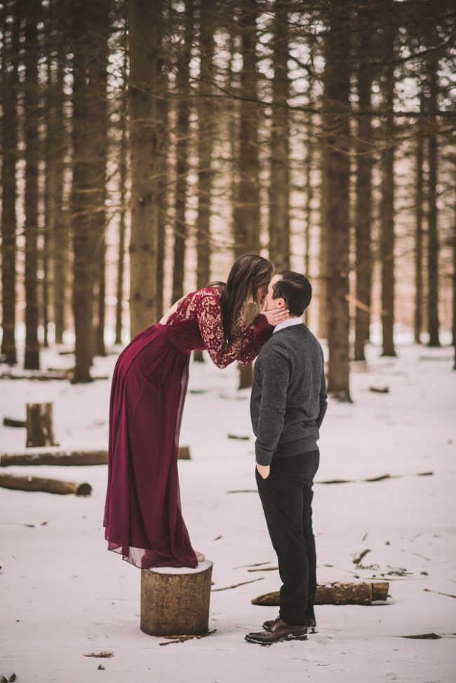 Beautiful Winter Engagement Photoshoot Cambridge Kitchener