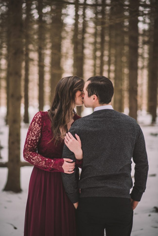 Winter engagement photography Guelph
