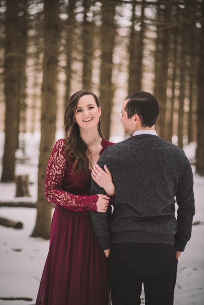 Winter engagement photography Guelph