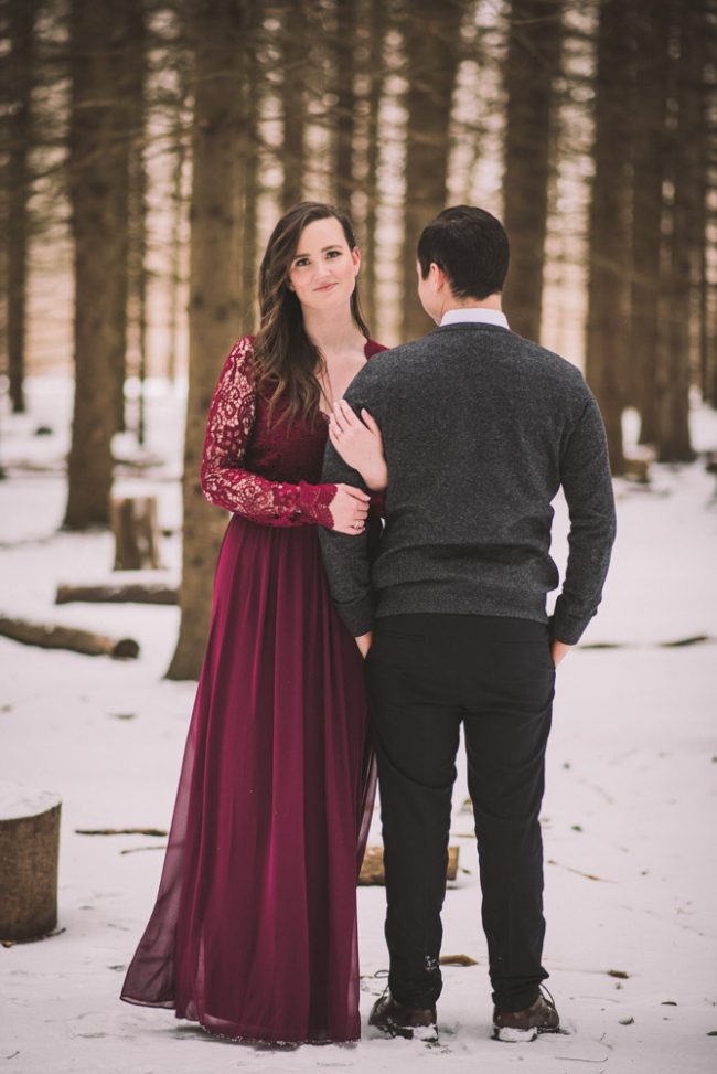 Winter engagement photography Guelph