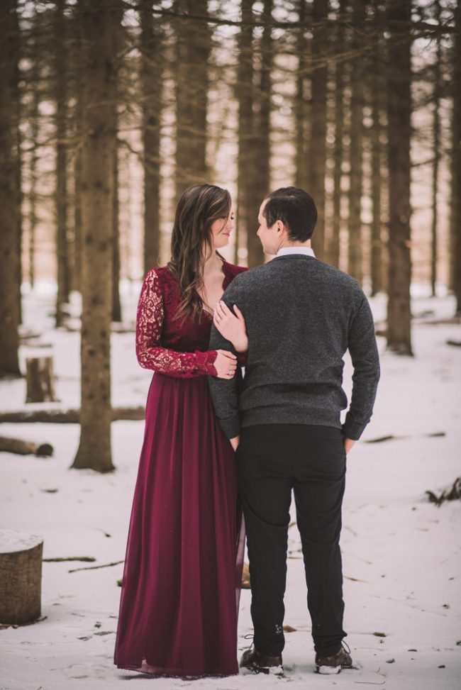 Winter engagement photography Guelph