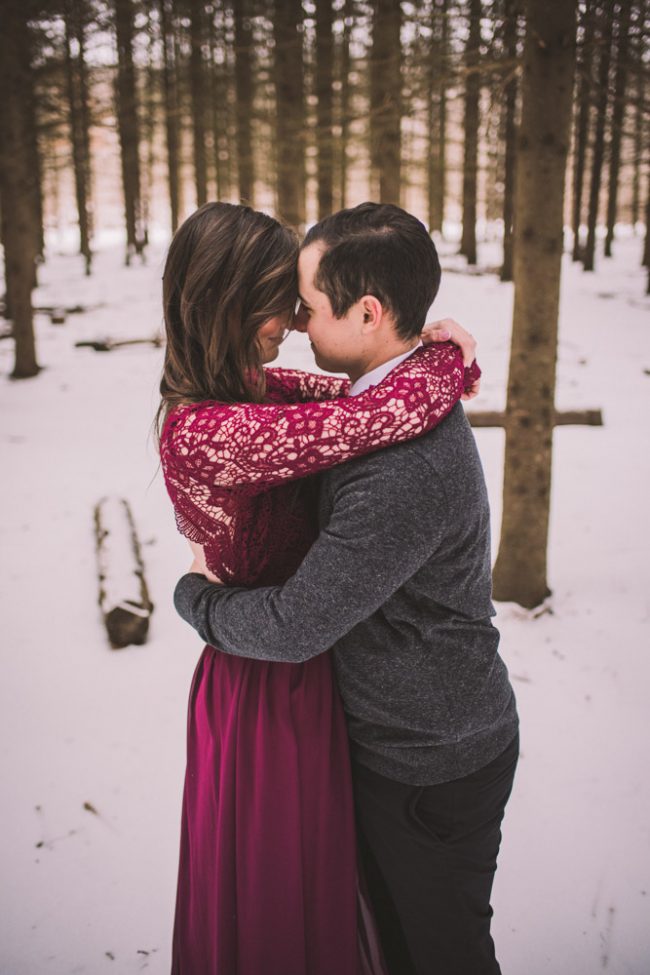Winter engagement photography Guelph