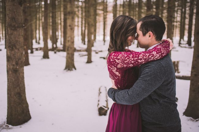 Winter engagement photography Guelph