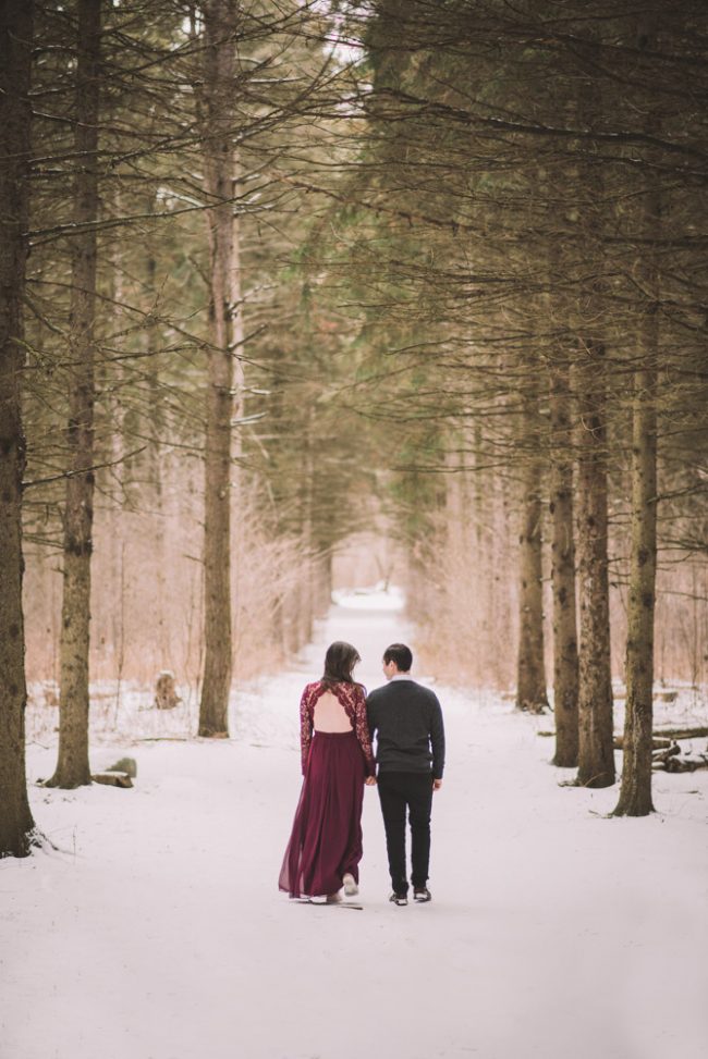 Winter engagement photography Guelph