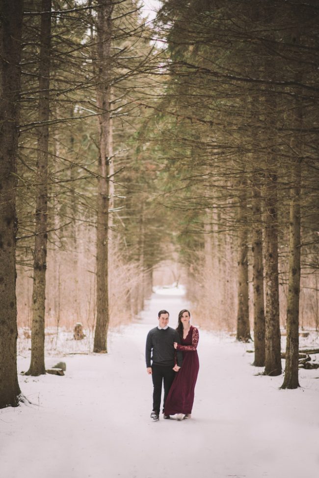 Winter engagement photography Guelph