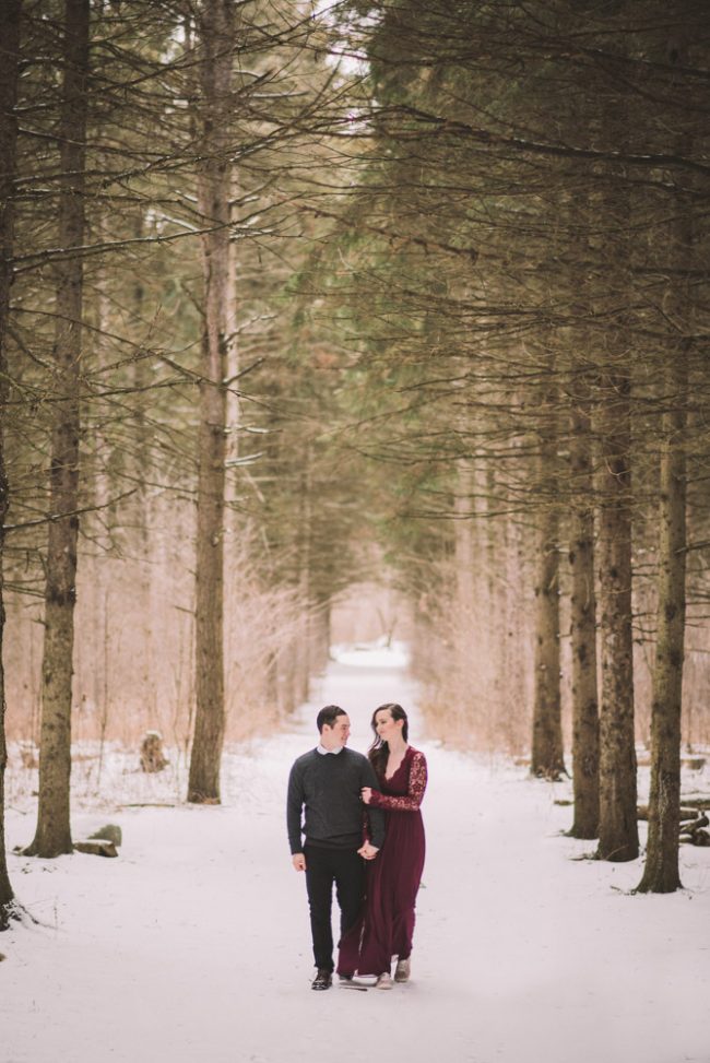 Winter engagement photography Guelph