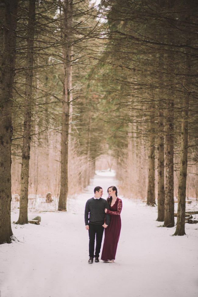 Winter engagement photography Guelph