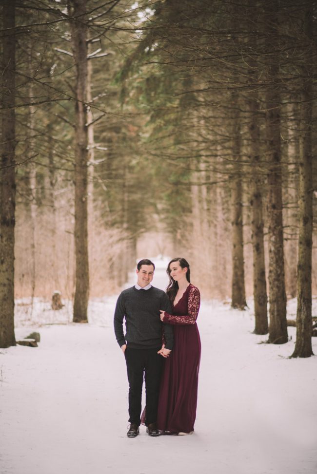 Winter engagement photography Guelph