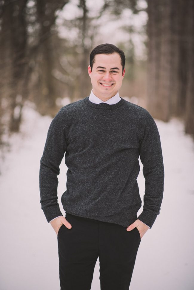 Winter engagement photography Guelph