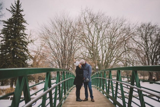 Victoria Park Winter Engagement Kitchener