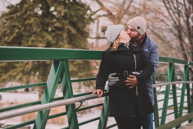 Victoria Park Winter Engagement Kitchener