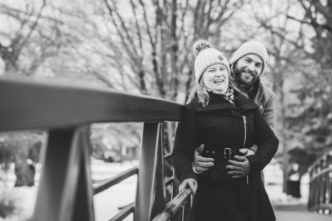 Victoria Park Winter Engagement Kitchener