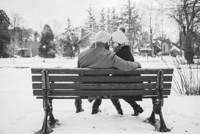 Victoria Park Winter Engagement Kitchener