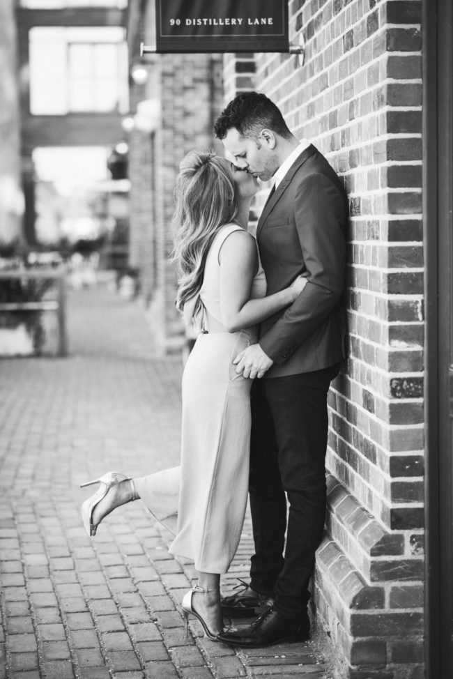 Distillery District Engagement Photography