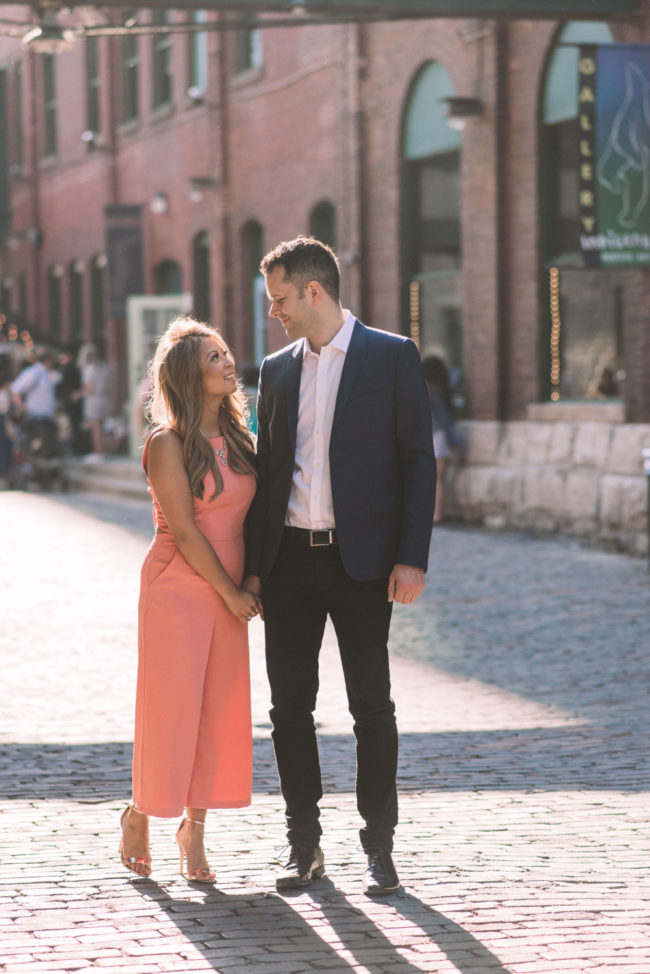 Distillery District Engagement Photography