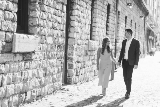 Distillery District Engagement Photography